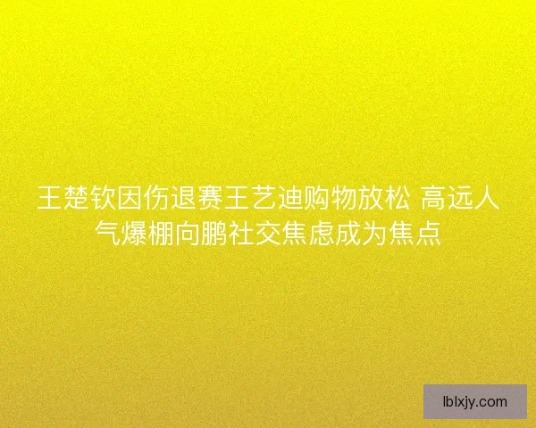 王楚钦因伤退赛王艺迪购物放松 高远人气爆棚向鹏社交焦虑成为焦点